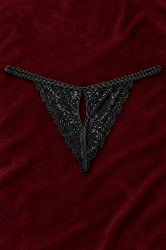 Noir Dantel Detaylı String